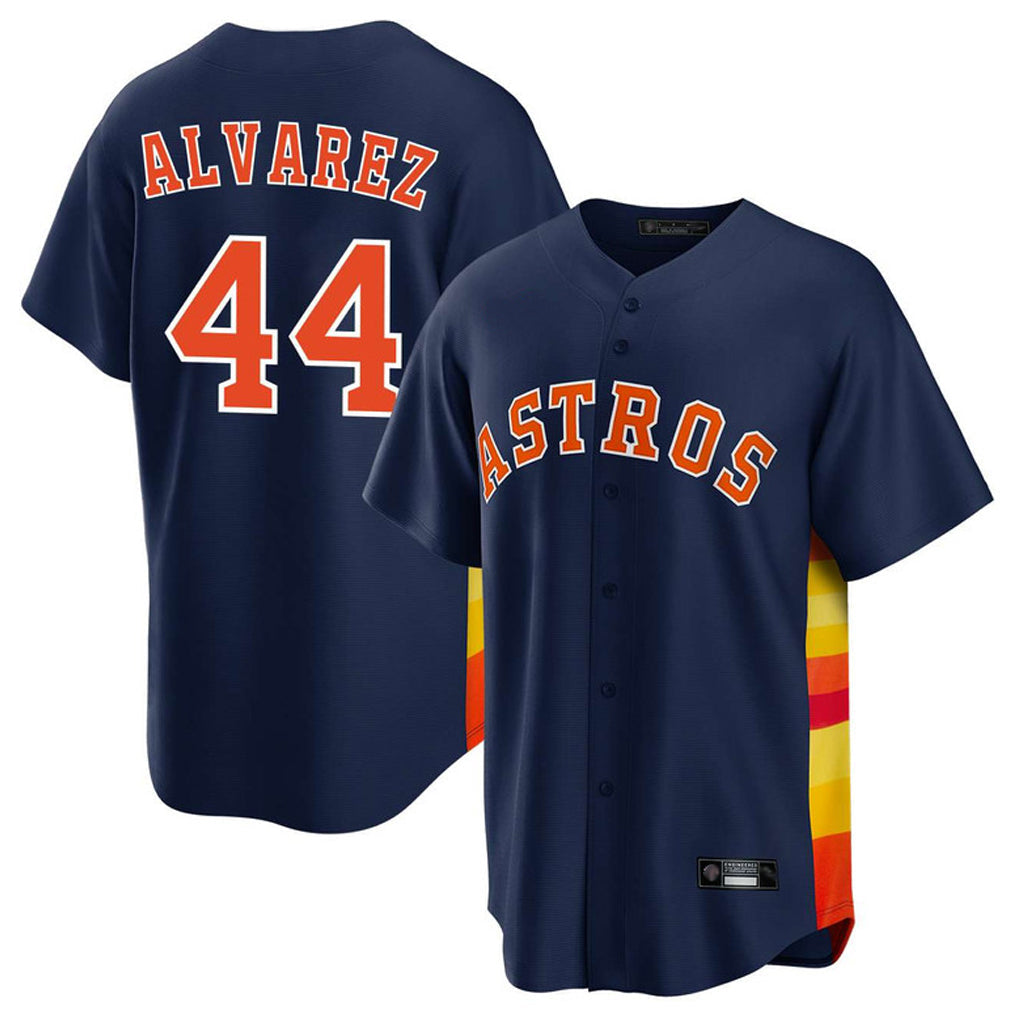 Silnrao H.Astros #44 Yordan Alvarez Player Navy Home Game Stitched Jerseys