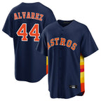 Silnrao H.Astros #44 Yordan Alvarez Player Navy Home Game Stitched Jerseys
