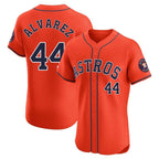 Silnrao H.Astros #44 Yordan Alvarez Player Orange Home Limited Elite Stitched Jerseys