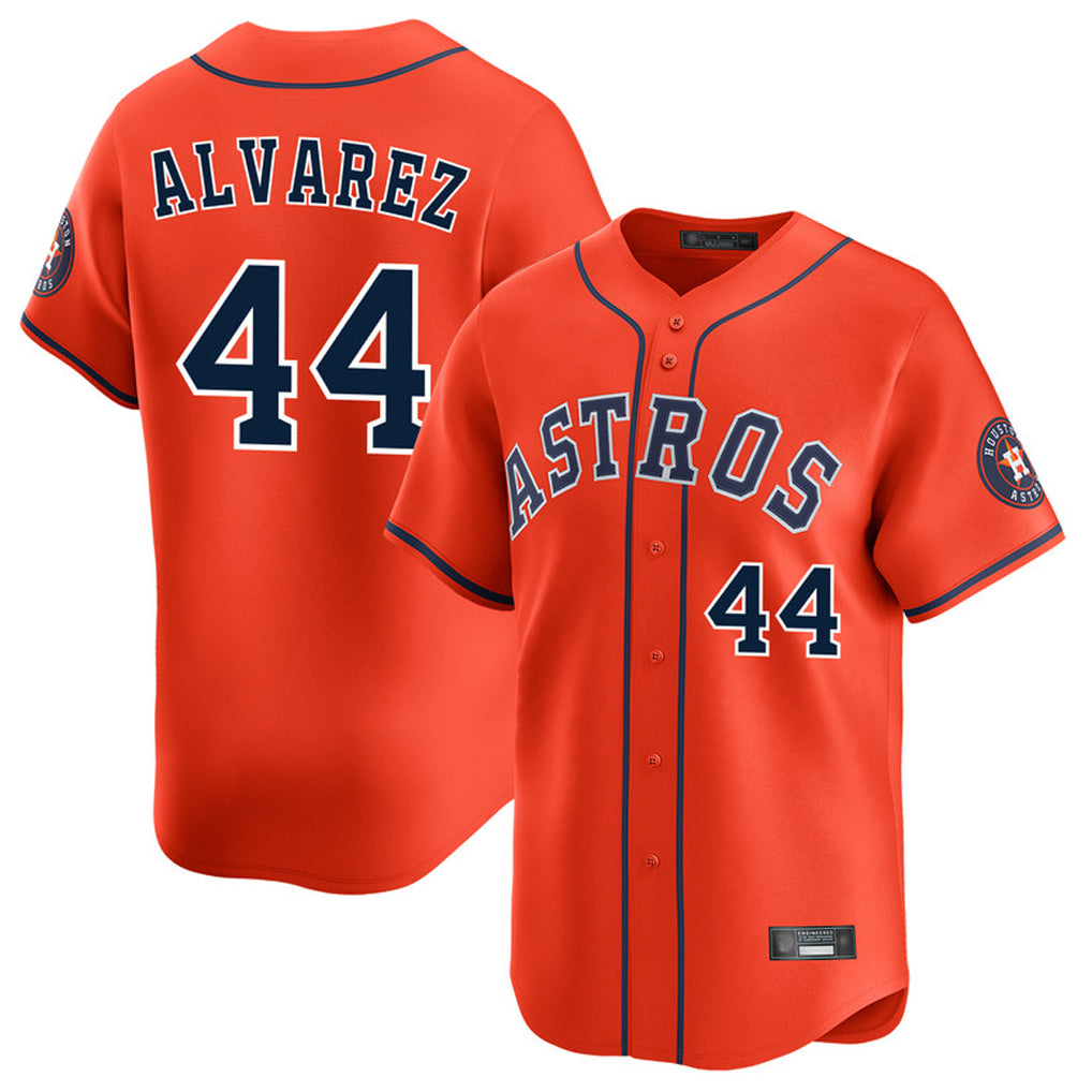 Silnrao H.Astros #44 Yordan Alvarez Player Orange Home Limited Stitched Jerseys