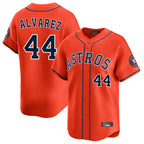 Silnrao H.Astros #44 Yordan Alvarez Player Orange Home Limited Stitched Jerseys