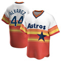 Silnrao H.Astros #44 Yordan Alvarez Player Rainbow Cooperstown Collection T-shirt Stitched Jerseys