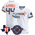 Silnrao H.Astros #44 Yordan Alvarez Player White City Connect Texas Patch Vapor Premier Limited Elite Home Stitched Jerseys
