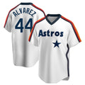 Silnrao H.Astros #44 Yordan Alvarez Player White Cooperstown Collection T-shirt Stitched Jerseys