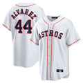 Silnrao H.Astros #44 Yordan Alvarez Player White Home Game Stitched Jerseys