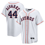 Silnrao H.Astros #44 Yordan Alvarez Player White Home Game Stitched Jerseys