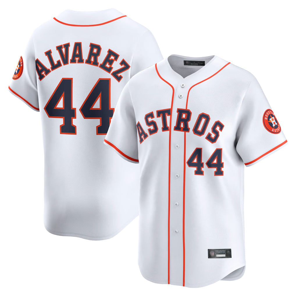 Silnrao H.Astros #44 Yordan Alvarez Player White Home Limited Stitched Jerseys