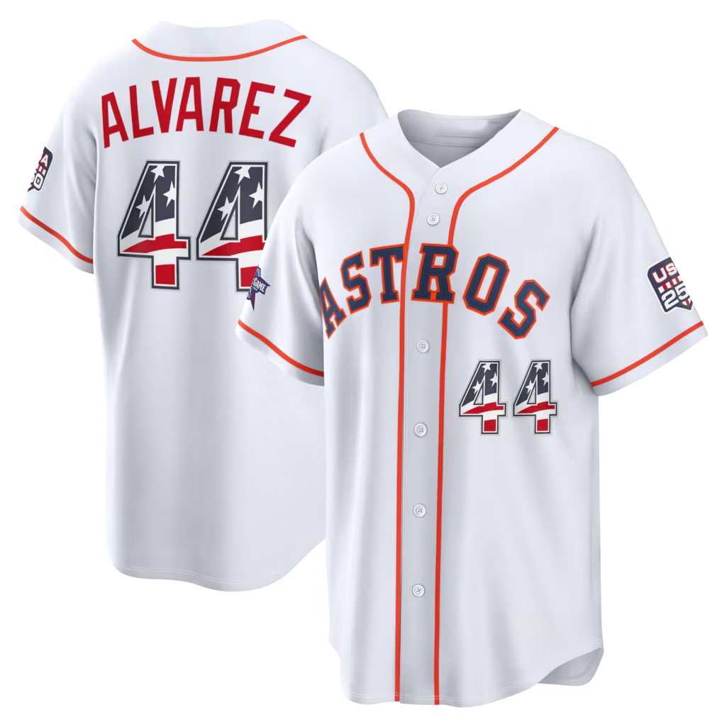 Silnrao H.Astros #44 Yordan Alvarez White 2026 All-Star Edition Stars & Stripes Stadium Jerseys
