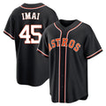 Silnrao H.Astros #45 Tatsuya Imai Player Black Fashion Out Home Game Stitched Jerseys