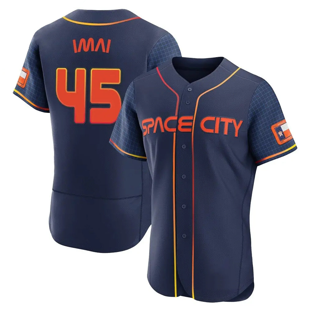 Silnrao H.Astros #45 Tatsuya Imai Player Navy City Connect Limited Elite Home Stitched Jerseys
