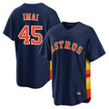 Silnrao H.Astros #45 Tatsuya Imai Player Navy Home Game Stitched Jerseys