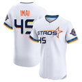 Silnrao H.Astros #45 Tatsuya Imai Player White City Connect Limited Elite Home Stitched Jerseys