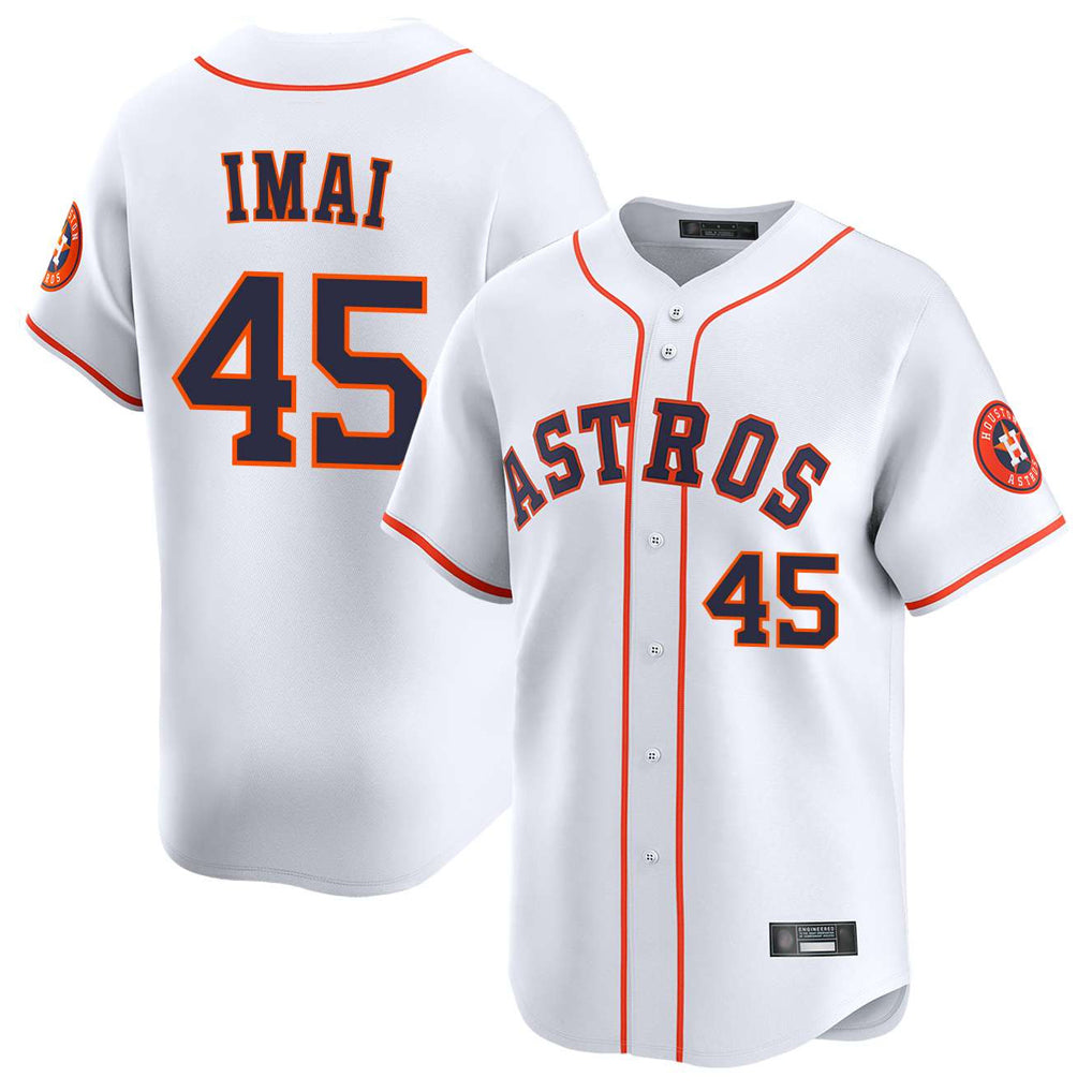 Silnrao H.Astros #45 Tatsuya Imai Player White Home Limited Stitched Jerseys