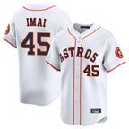 Silnrao H.Astros #45 Tatsuya Imai Player White Home Limited Stitched Jerseys