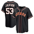 Silnrao H.Astros #53 Cristian Javier Player Black Fashion Out Home Game Stitched Jerseys