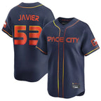 Silnrao H.Astros #53 Cristian Javier Player Navy City Connect Home Limited Stitched Jerseys