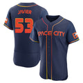 Silnrao H.Astros #53 Cristian Javier Player Navy City Connect Limited Elite Home Stitched Jerseys