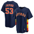 Silnrao H.Astros #53 Cristian Javier Player Navy Home Game Stitched Jerseys