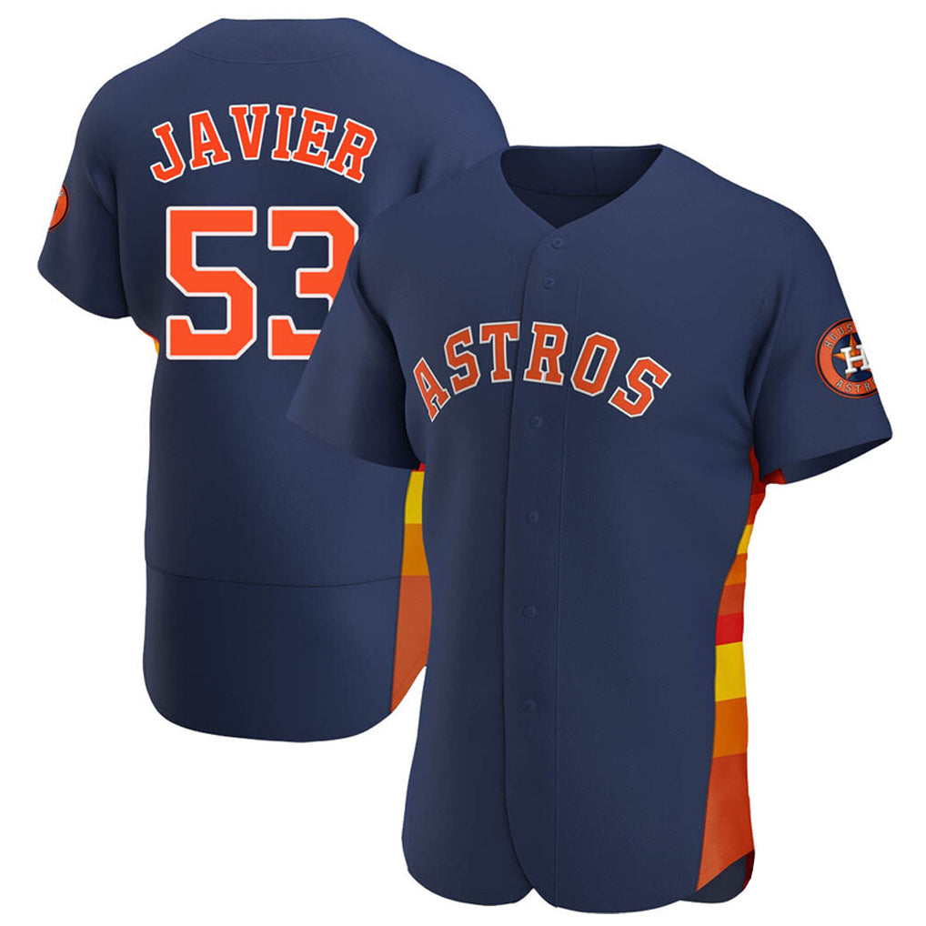 Silnrao H.Astros #53 Cristian Javier Player Navy Home Limited Elite Stitched Jerseys