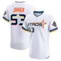 Silnrao H.Astros #53 Cristian Javier Player White City Connect Limited Elite Home Stitched Jerseys