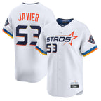 Silnrao H.Astros #53 Cristian Javier Player White City Connect Limited Home Stitched Jerseys