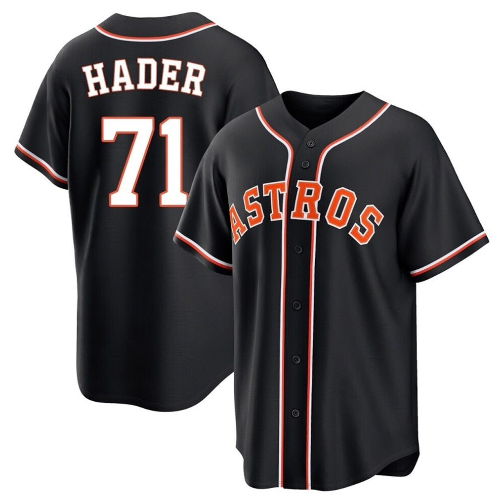 Silnrao H.Astros #71 Josh Hader Player Black Fashion Out Home Game Stitched Jerseys