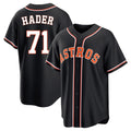 Silnrao H.Astros #71 Josh Hader Player Black Fashion Out Home Game Stitched Jerseys
