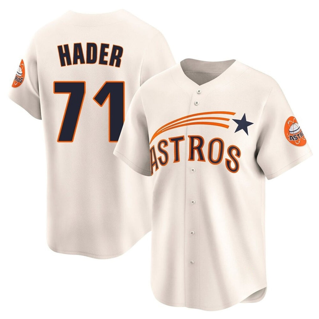 Silnrao H.Astros #71 Josh Hader Player Cream Throwback Cooperstown Collection Limited Stitched Jerseys