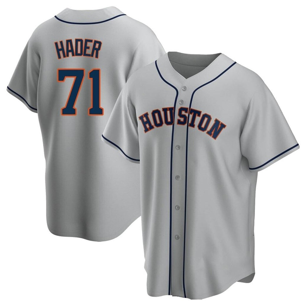 Silnrao H.Astros #71 Josh Hader Player Gray Home Game Stitched Jerseys