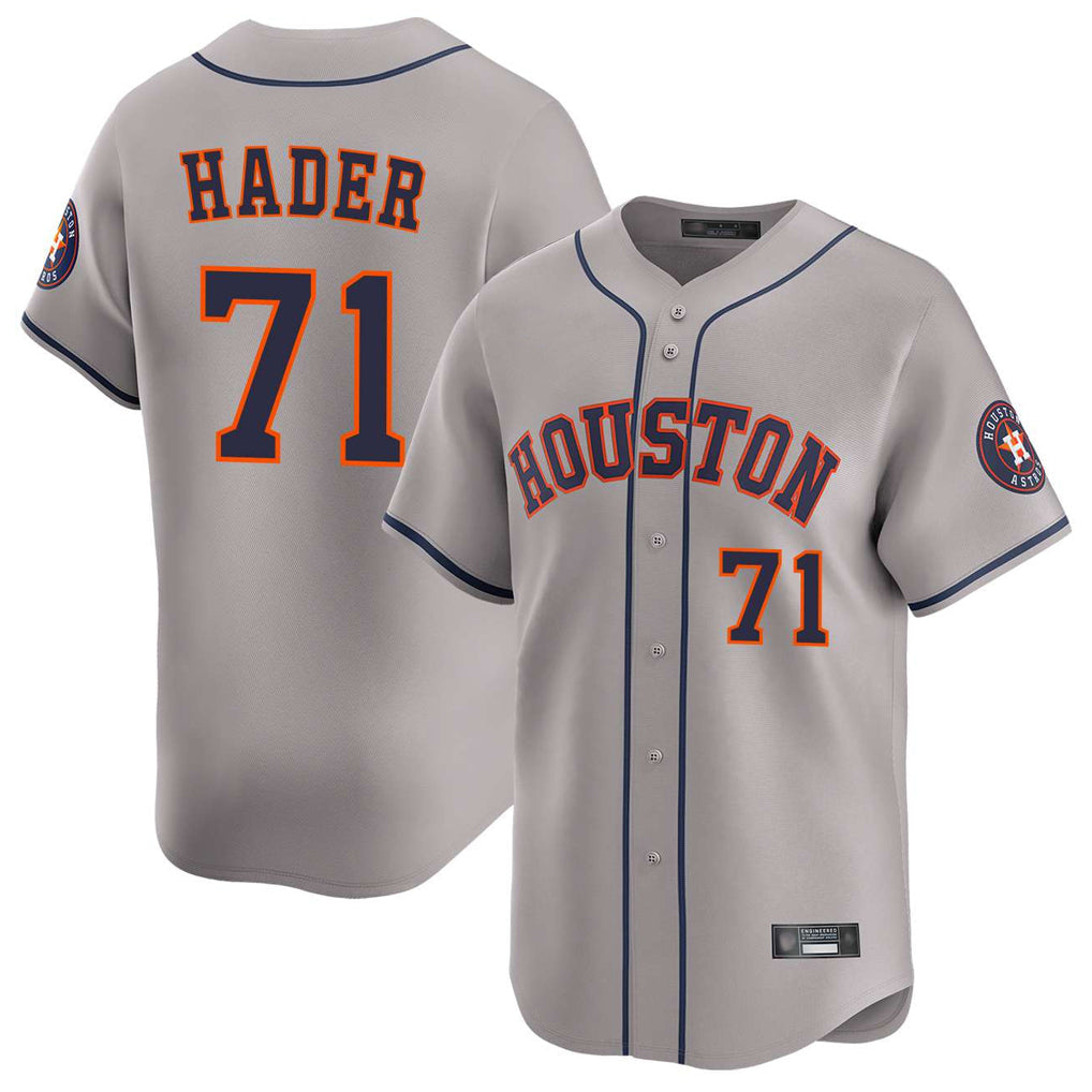 Silnrao H.Astros #71 Josh Hader Player Gray Home Limited Stitched Jerseys