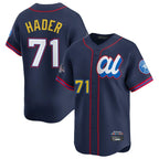 Silnrao H.Astros #71 Josh Hader Player Navy American League All-Star Game Limited Stitched Jerseys