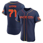 Silnrao H.Astros #71 Josh Hader Player Navy City Connect Limited Elite Home Stitched Jerseys