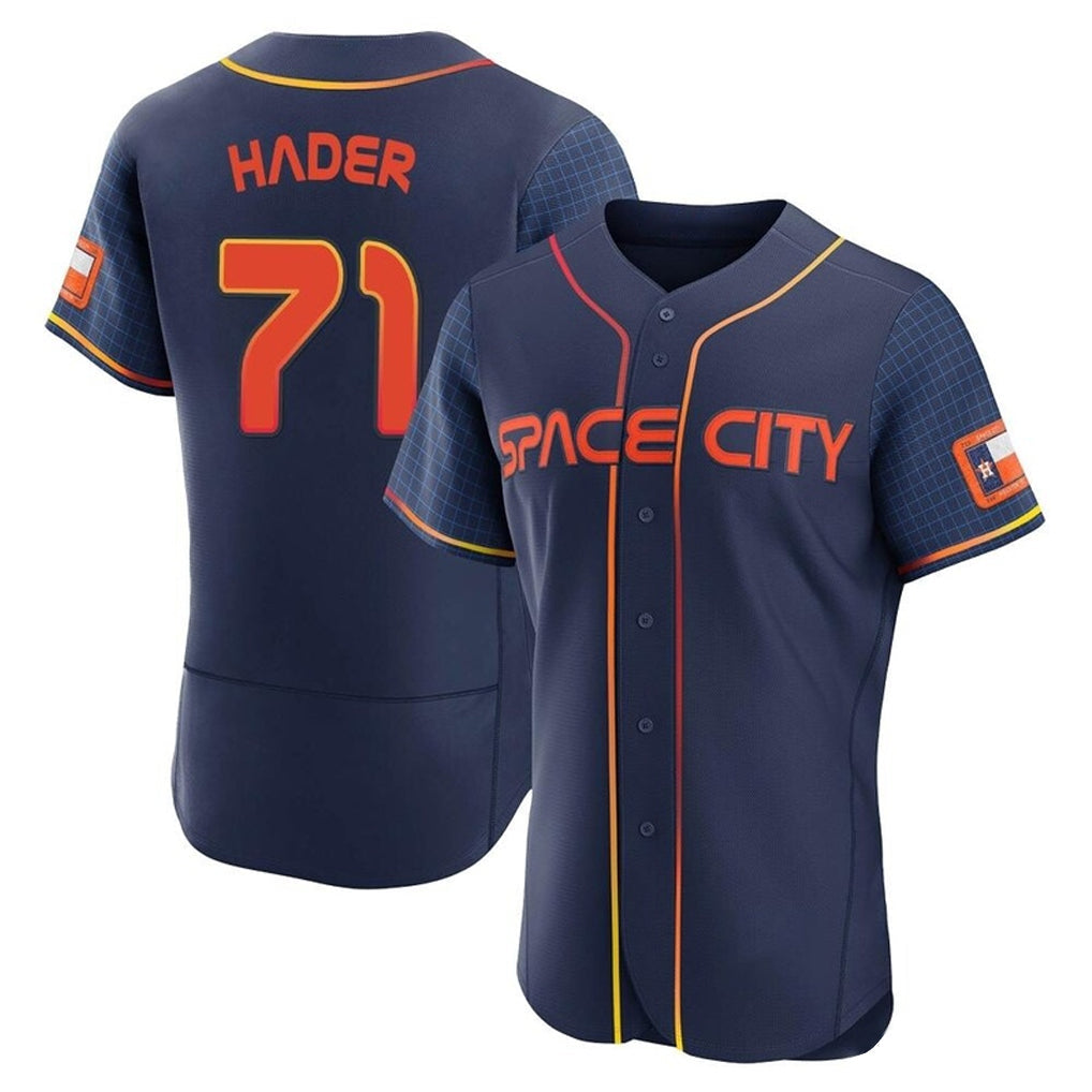 Silnrao H.Astros #71 Josh Hader Player Navy City Connect Limited Elite Home Stitched Jerseys