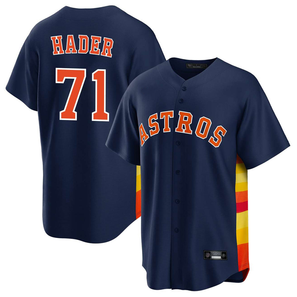Silnrao H.Astros #71 Josh Hader Player Navy Home Game Stitched Jerseys
