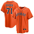 Silnrao H.Astros #71 Josh Hader Player Orange Home Game Stitched Jerseys