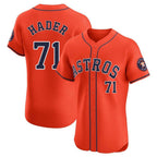 Silnrao H.Astros #71 Josh Hader Player Orange Home Limited Elite Stitched Jerseys