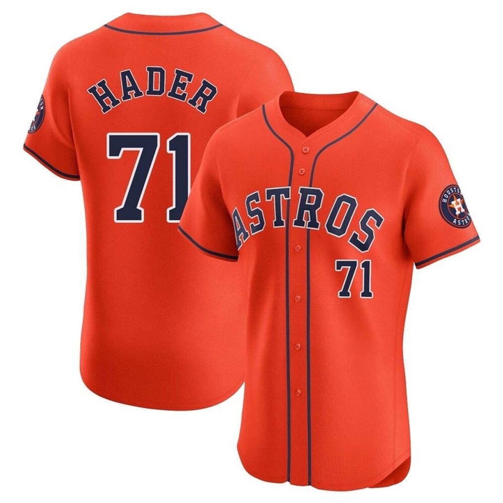 Silnrao H.Astros #71 Josh Hader Player Orange Home Limited Elite Stitched Jerseys