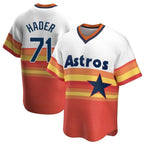 Silnrao H.Astros #71 Josh Hader Player Rainbow Cooperstown Collection T-shirt Stitched Jerseys