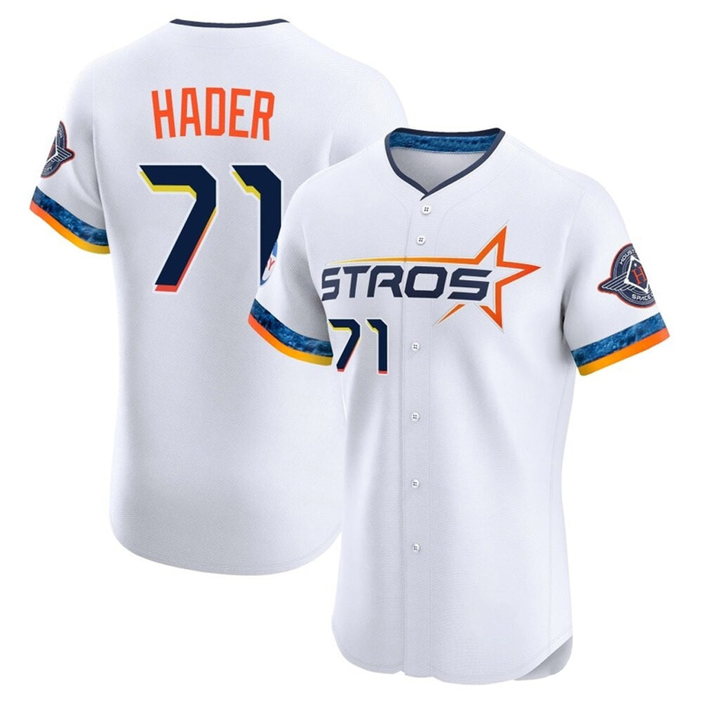 Silnrao H.Astros #71 Josh Hader Player White City Connect Limited Elite Home Stitched Jerseys