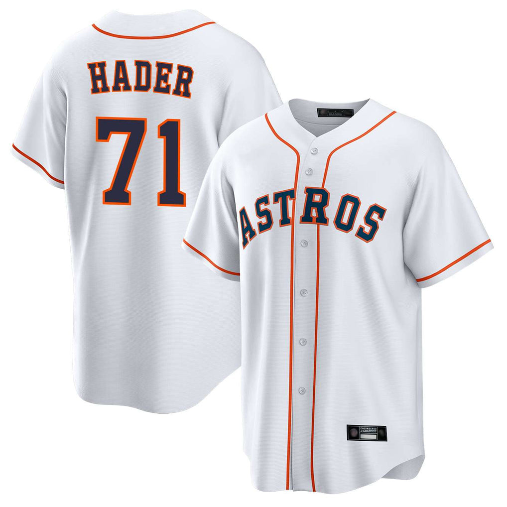 Silnrao H.Astros #71 Josh Hader Player White Home Game Stitched Jerseys