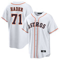 Silnrao H.Astros #71 Josh Hader Player White Home Game Stitched Jerseys
