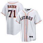 Silnrao H.Astros #71 Josh Hader Player White Home Game Stitched Jerseys
