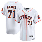 Silnrao H.Astros #71 Josh Hader Player White Home Limited Stitched Jerseys