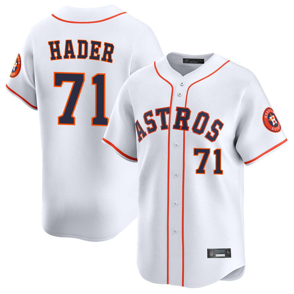 Silnrao H.Astros #71 Josh Hader Player White Home Limited Stitched Jerseys