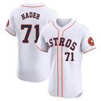 Silnrao H.Astros #71 Josh Hader Player White Limited Elite Home Stitched Jerseys