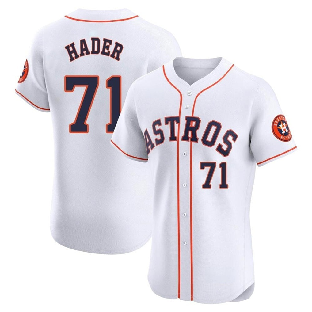 Silnrao H.Astros #71 Josh Hader Player White Limited Elite Home Stitched Jerseys