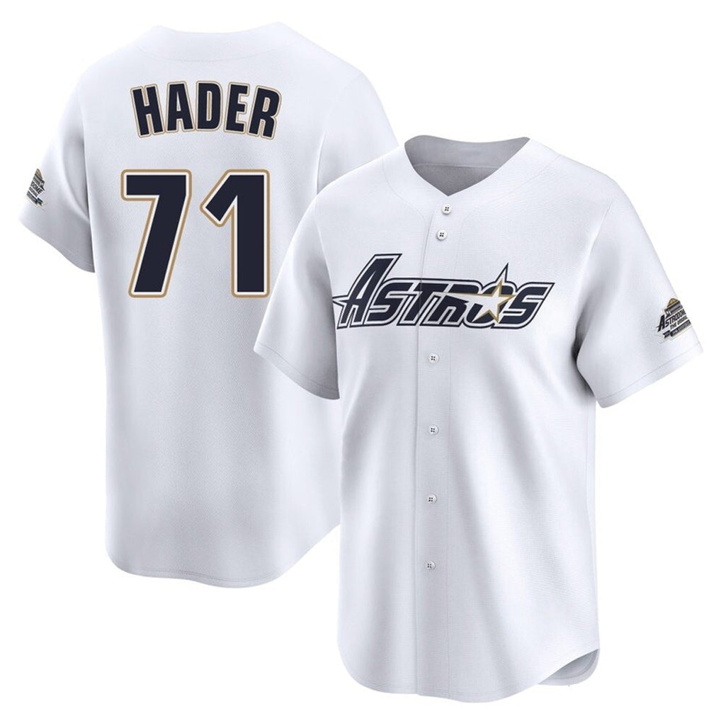Silnrao H.Astros #71 Josh Hader Player White Throwback Cooperstown Collection Limited Stitched Jerseys