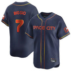 Silnrao H.Astros #7 Craig Biggio Player Navy City Connect Home Limited Stitched Jerseys