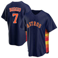 Silnrao H.Astros #7 Craig Biggio Player Navy Home Game Stitched Jerseys