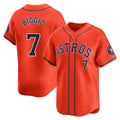 Silnrao H.Astros #7 Craig Biggio Player Orange Home Limited Stitched Jerseys
